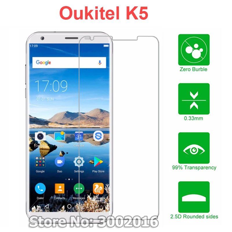 2 шт. 9H закаленное стекло для Oukitel K5 Защитная пленка экрана телефона ЖК-экрана
