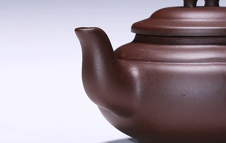 

Good quality 300ml Purple Clay teapot Arts,Handmade Yixing Zisha Elephant lid Kongfu Pottery Filter Infuser Ceramic teaset gifts