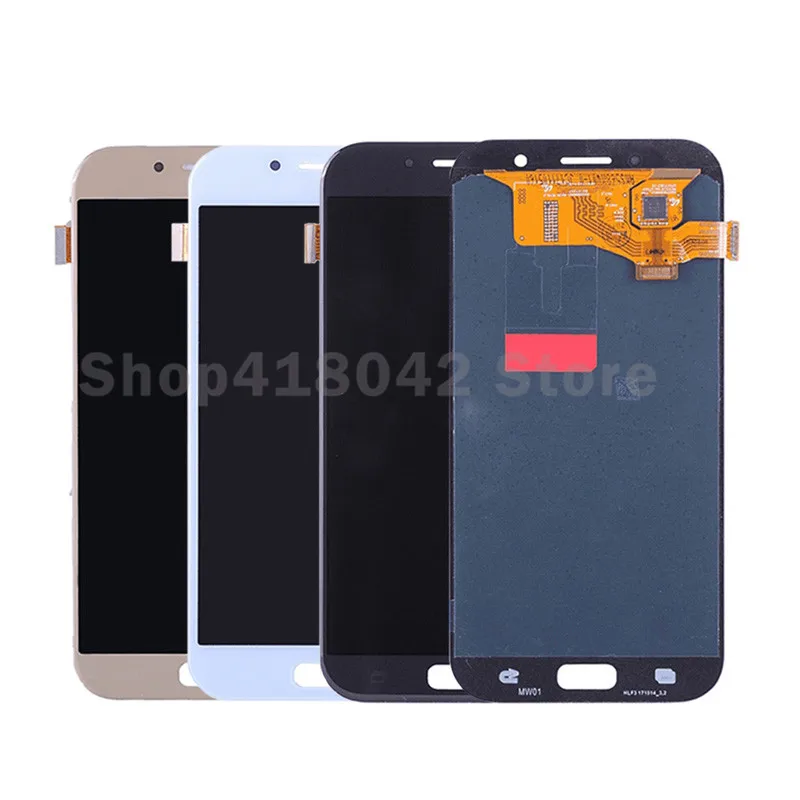 Супер OLED для Samsung Galaxy A7 A720 A720F A720M A720Y ЖК-дисплей с сенсорным экраном дигитайзер в сборе