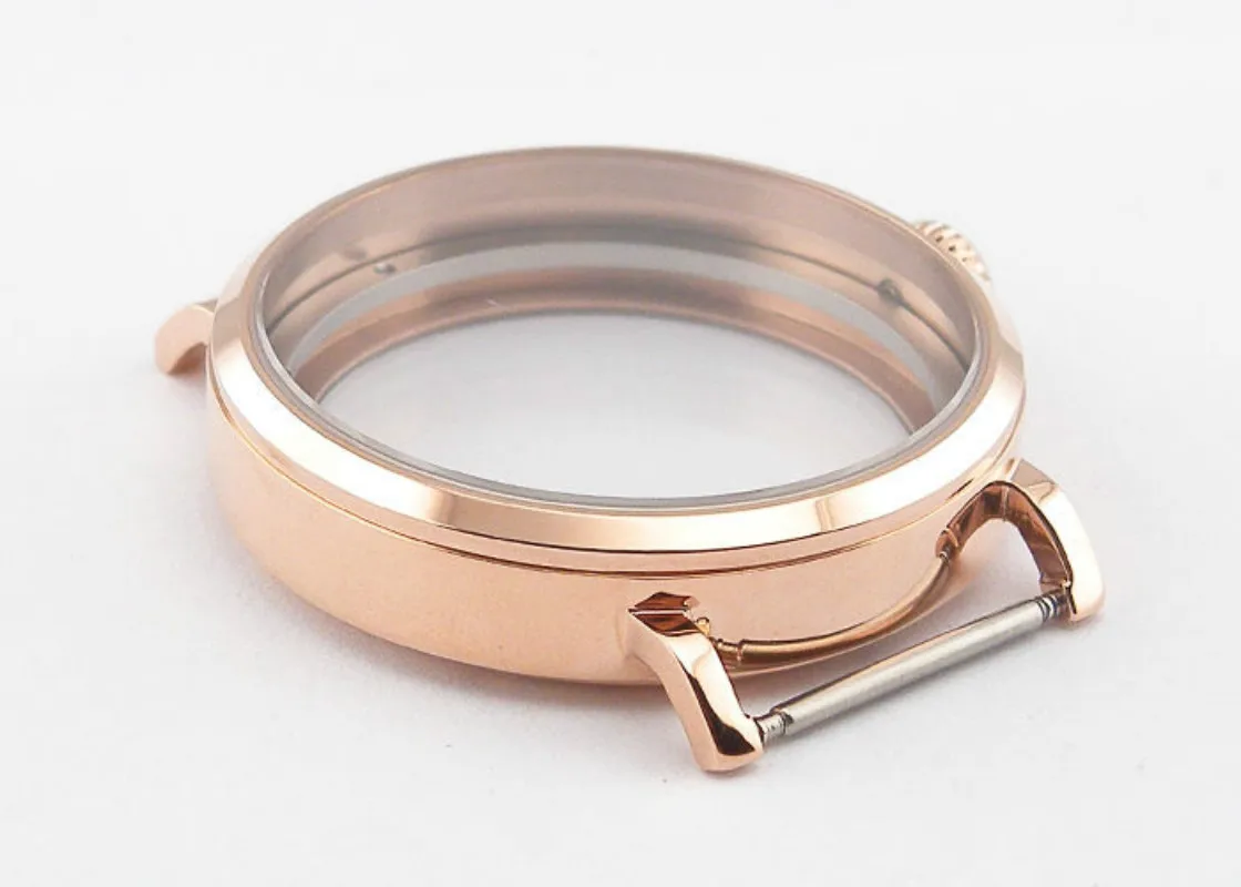 Аксессуары для часов 46 мм чехол из нержавеющей стали цвета розового золота