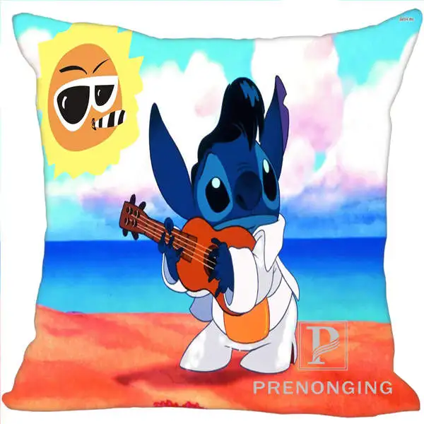 Pillowcase Заказная наволочка Обложка тематика «Лило и Стич»@ 01 квадратная Подушка на молнии Обложка печать(с одной стороны)#180117-139 - Color: Pillowcase
