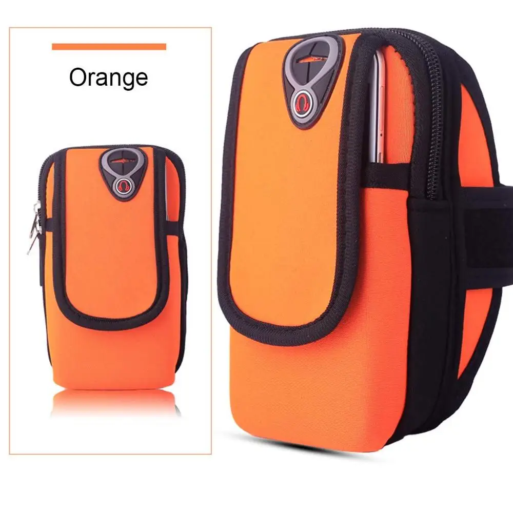 Orange Нарукавная повязка для бега iPhone X XS MAX XR 8 7 Plus нарукавная повязка для улицы и занятий спортом держатель для huawei P30 P20 mate 20 10 Pro Lite для samsung - Цвет: Orange