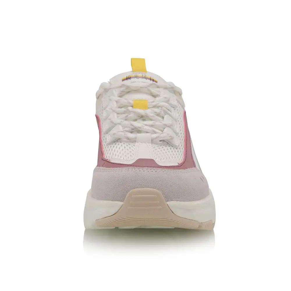 Женские кроссовки для фитнеса Li Ning удобные в стиле ретро с подкладкой активного