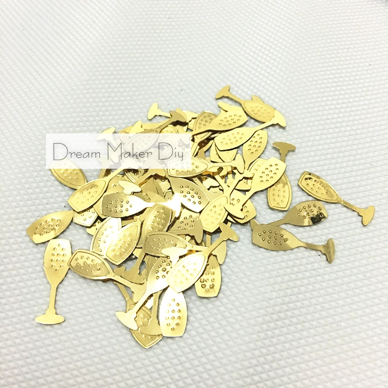 500 шт./лот (30 грамм) бокал цвета шампанского свободные блестки блестящие пайетки