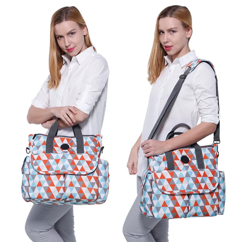 Lekebaby plaid handbag shoulder diaper bag organizer nappy maternity bags for mother baby stroller large capacity Changing Pads | Мать и