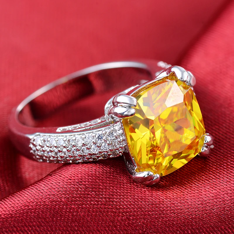 Женские большие кольца Желтые Кольца shinestone женские 2017 новые модные ювелирные