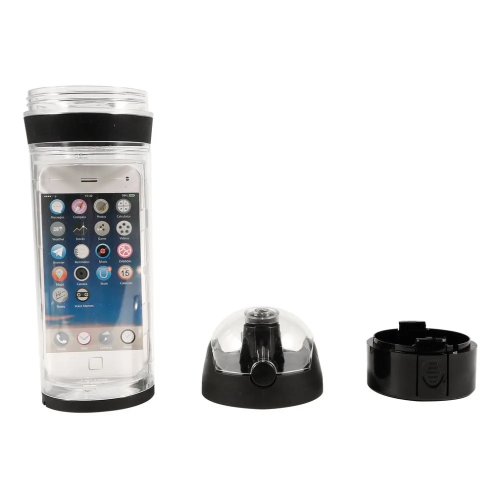 450 мл бутылка для воды мобильный телефона бутылок с крышкой многофункциональная