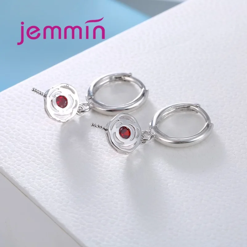 Женские серьги кольца из серебра 925 пробы с фианитом|hoop earrings|earrings forearrings for women |