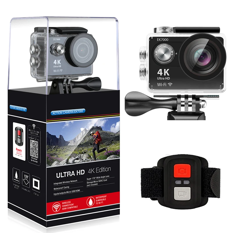 

AKASO 4K Action Camera EK7000 WIFI Outdoor Video Extreme Sports hemet Ultra HD Waterproof 12MP Diving cam underwater