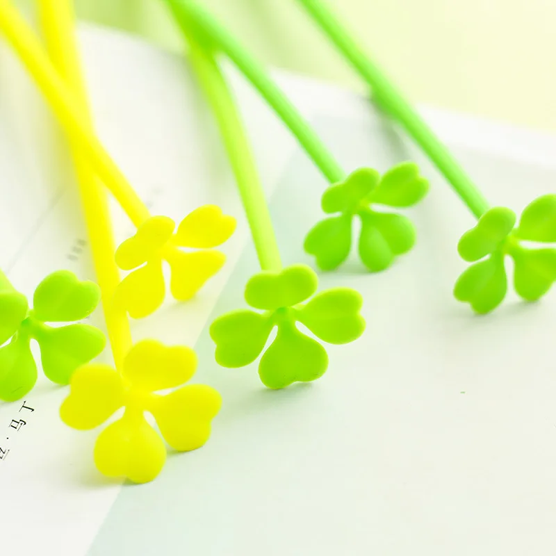 1 шт. мягкая гелевая фосфоресцирующая Черная гелевая ручка Lucky Clover серии креативные канцелярские милые подарки