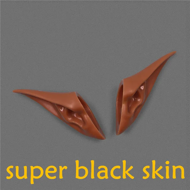 super black skin Blyth кукла ледяная игрушка уши игрушка белый натуральный загар темная и супер черная кожа, только уши без куклы - Цвет: super black skin