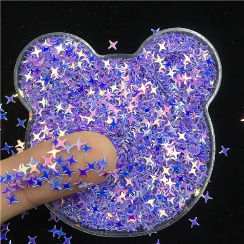 Shiny purple 9000 шт Звездные блестки 4 мм ПВХ неупакованные блестки пайетки художественное руководство DIY крафтовые украшения на свадьбу Маникюр Lentejuelas - Цвет: Shiny purple