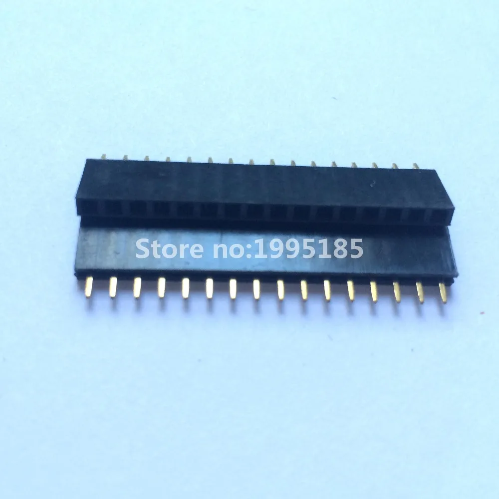 

20PCS 1x16 Single Row 16 Pins PCB Socket Female Header 2.54MM 1*16P