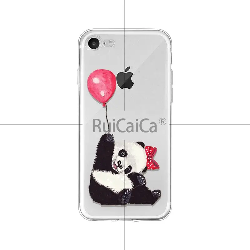Чехол Ruicaica с милой мультяшной пандой для телефона Apple iPhone 8 7 6 S Plus X XS MAX 5 5S SE XR |