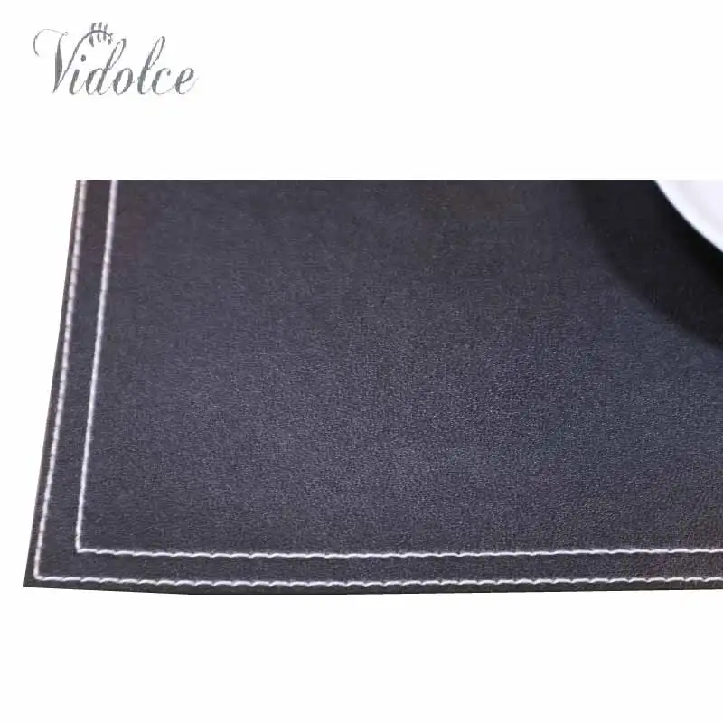 4 шт. кожаные коврики термостойкие Нескользящие тканые для стола обеденные