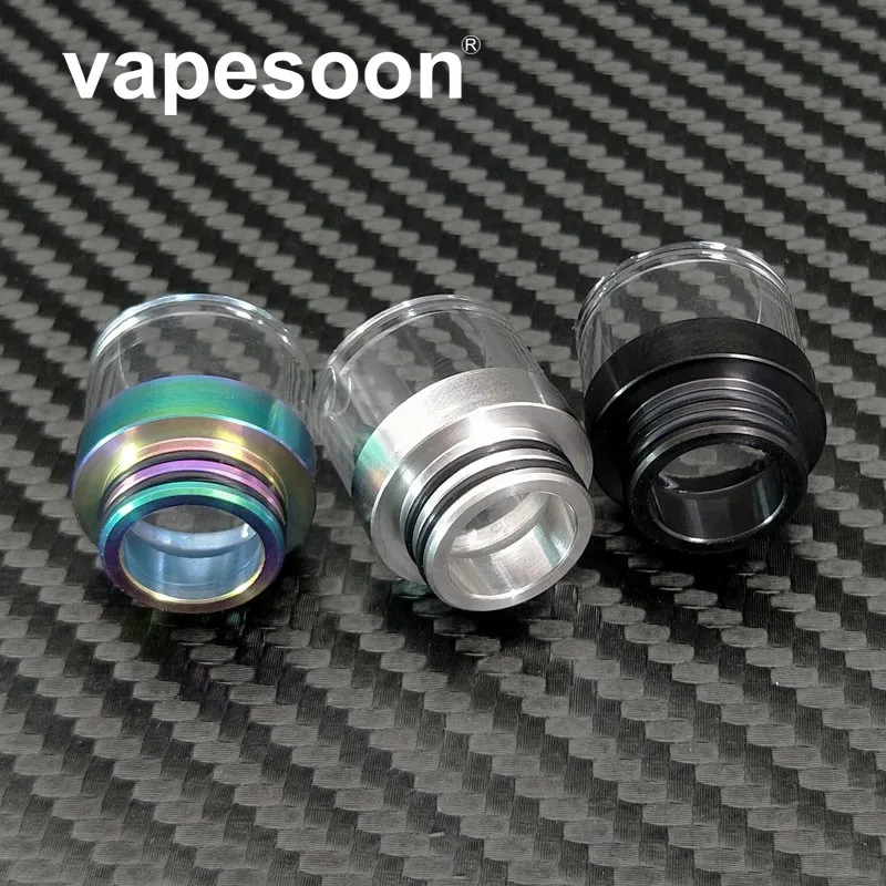 

VapeSoon Newest 810 Glass Drip Tip For TFV8 BIG BABY/TFV12 Prince 8ML Atomizer etc 3 Colors 20pcs/lot