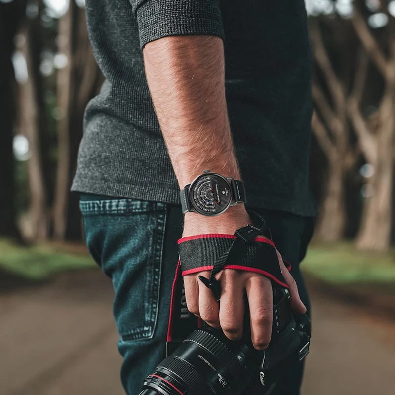 Оригинальный 2018 новый оригинальный мужской креативный Черный Телячья кожа