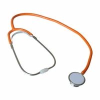 professional adult and child aluminum dual head stethoscope with anti cold ring color orange