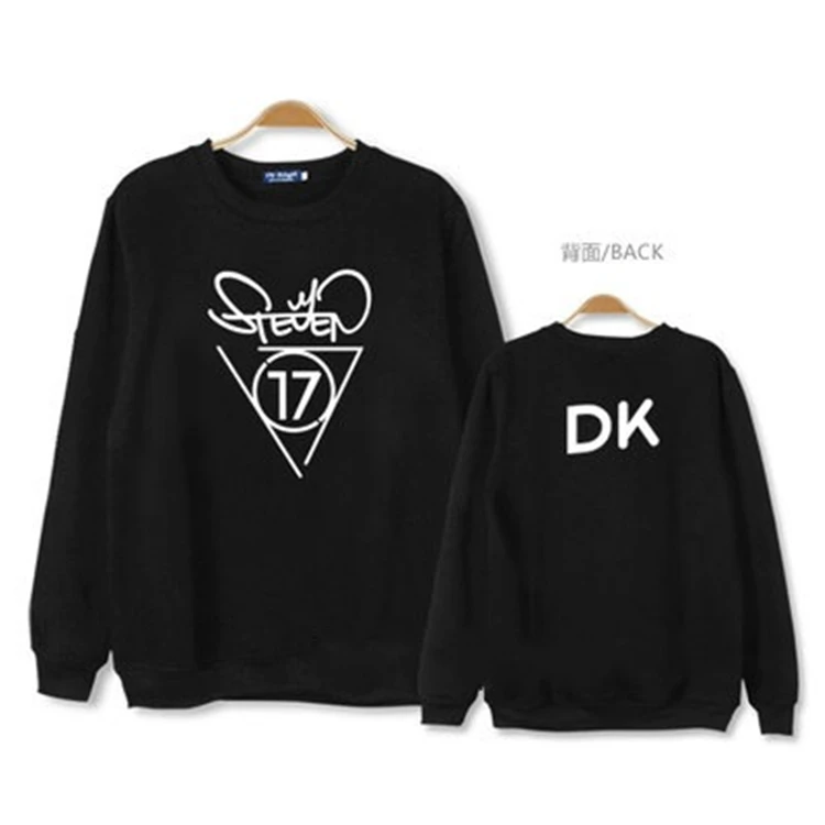 Толстовка с капюшоном seventeen черный хлопковый свитер в стиле кэжуан К-поп 17 |