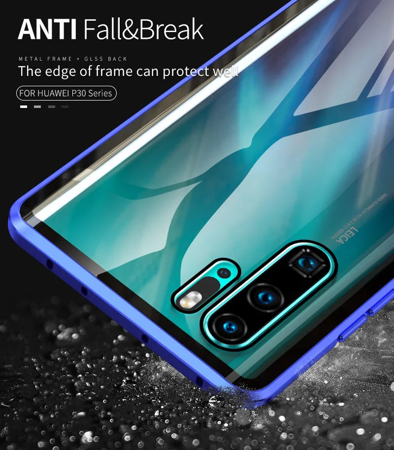 Двусторонний прозрачный стеклянный Магнитный чехол для huawei P30 P20 mate 20 Pro Nova 3i 4 5 Pro 5i Honor 20 Pro 20i V20 Роскошный Полный Чехол