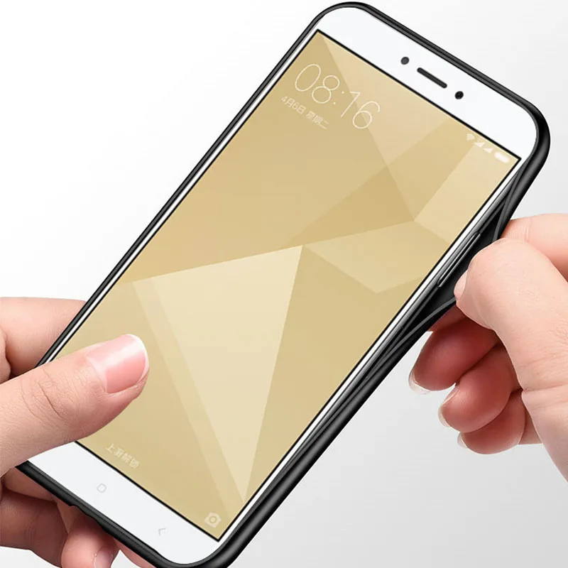 Yuetuo Оригинальный Роскошный Жесткий стеклянный зеркальный чехол для xiaomi redmi note 4 4x