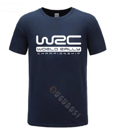 Футболка мужская с принтом логотипа wrc хлопковая рубашка круглым вырезом и