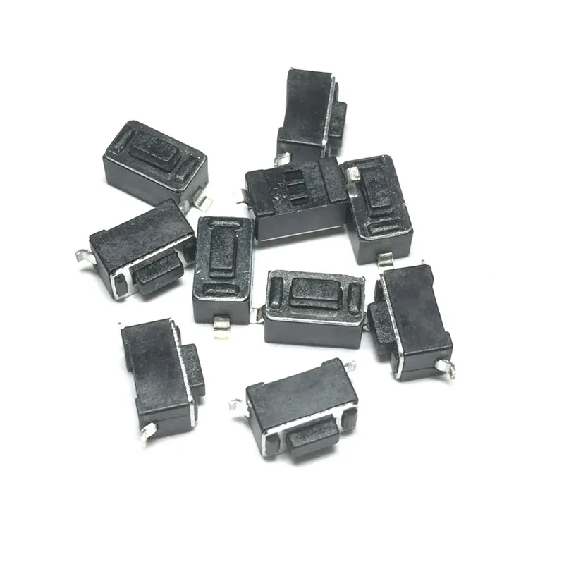 200 шт./лот 3*6*4 3 SMD Такт переключатель 2 фута черный патч 3x6x4 и пуговицы ключ
