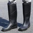 Мужские непромокаемые сапоги из ПВХ, водонепроницаемые мужские непромокаемые сапоги для мальчиков, мужские непромокаемые сапоги для прогулок на улице, безопасная рабочая обувь, мужские резиновые сапоги, большой размер 40-46