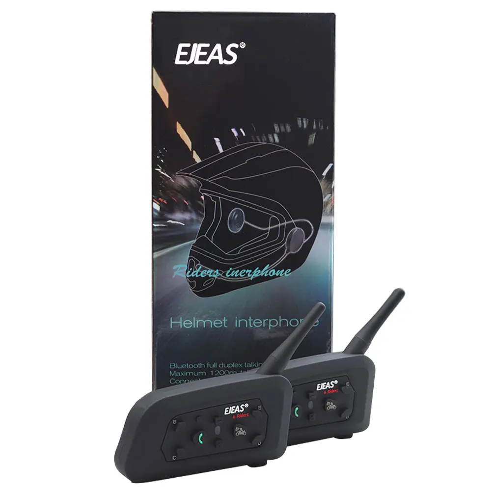 Bluetooth гарнитура eepas V6 Pro мотоциклетная с металлическим зажимом 2 шт./лот|Наушники