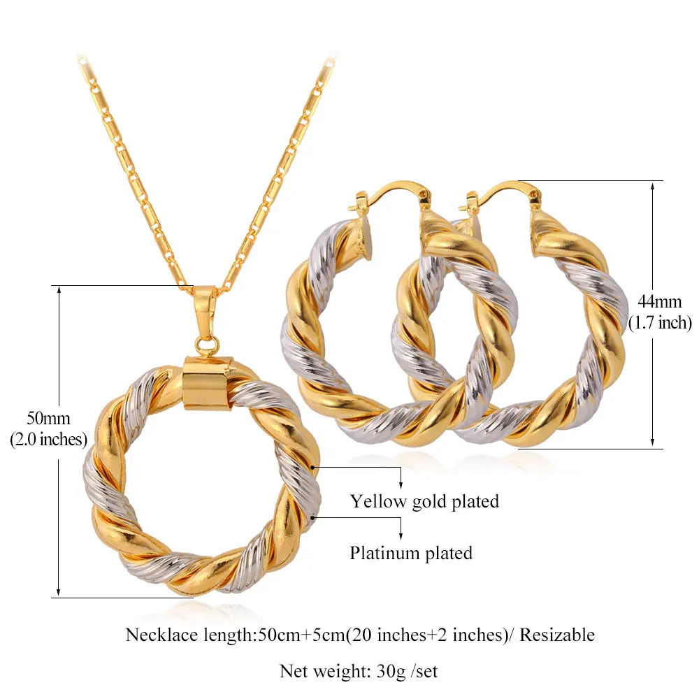 Серьги кольца с круглым кулоном для женщин два цвета|fashion jewelry set|jewelry setsjewelry sets fashion