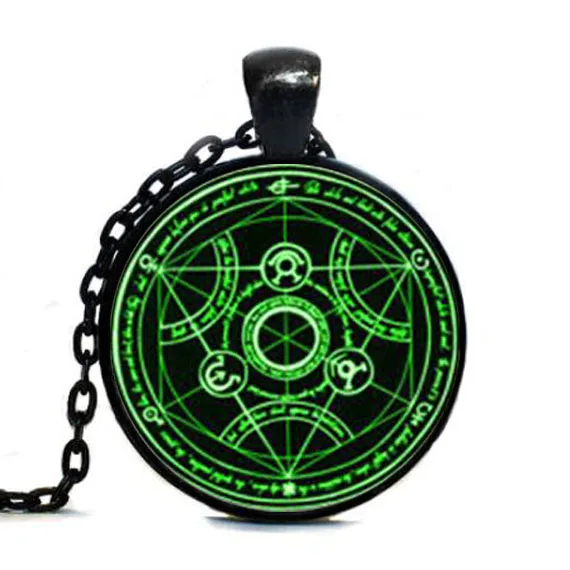 Ожерелье с металлической алхимикой для женщин и мужчин ожерелье круглой