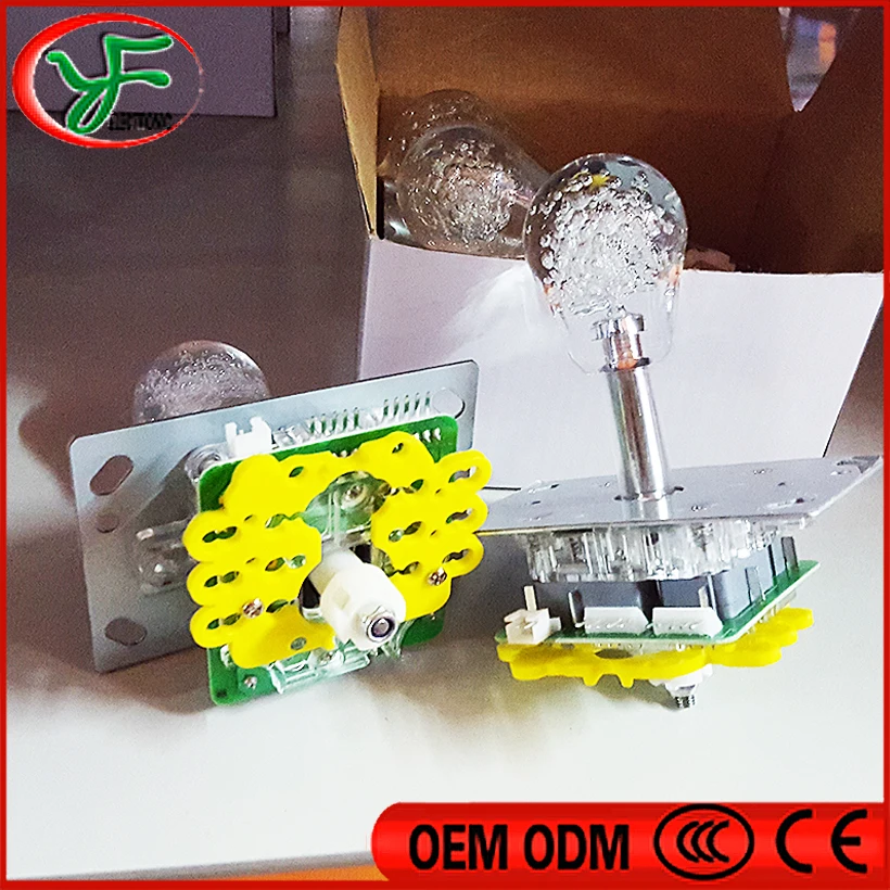 2PCS Oval Crysta Ball joystick American style LED Illuminated Joystick Arcade Rocker For Crane Machine Fishing machine | Спорт и