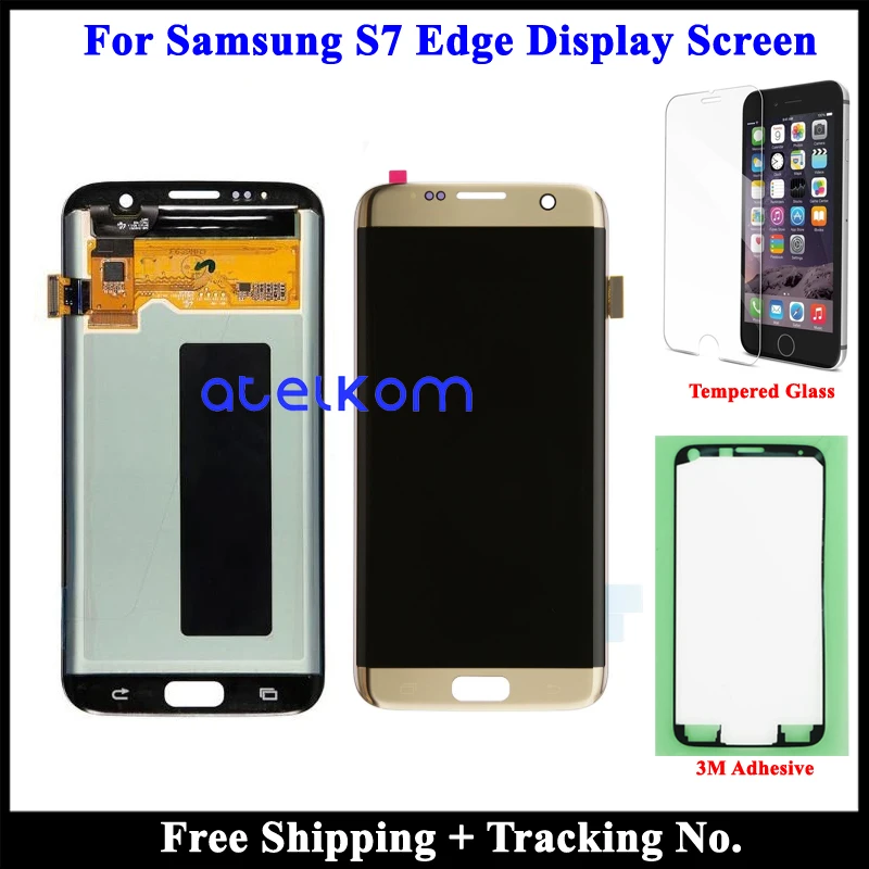 100% tested Super AMOLED For SAMSUNG S7 Edge LCD Display for Samsung G935F Screen Touch Digitizer Assembly | Мобильные телефоны и