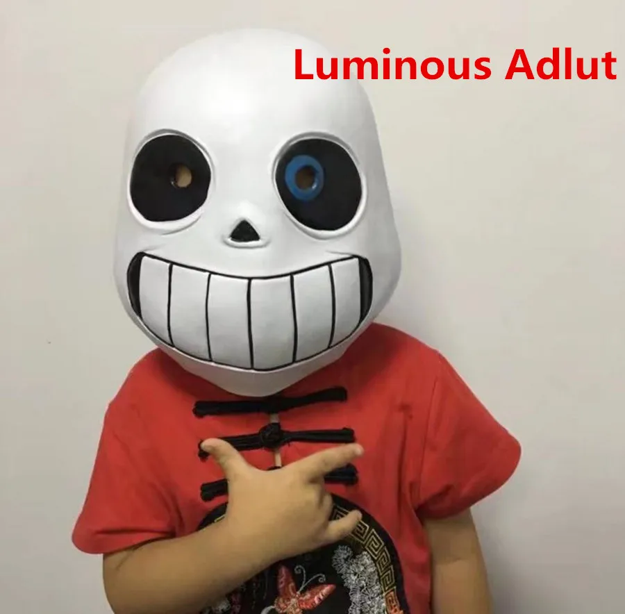 Игра Undertale маска косплей дети Adlut светящиеся маски Хэллоуин Необычные мяч без латексные шлемы реквизит - Цвет: Luminous Adlut