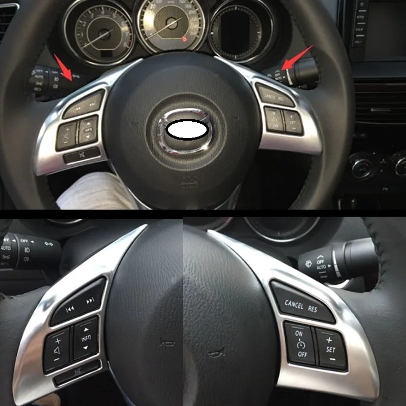 Матовая панель на руль для Mazda 6 Atenza 2013 2014 2015 2016 АБС 2 шт.|Лепнина интерьера| |
