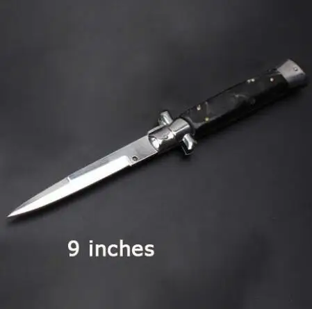 Italian AKC 13-10-9 inches outdoor multi-function portable knife 440C blade camping knife Mafia Fixed Blade Knife - Цвет: d