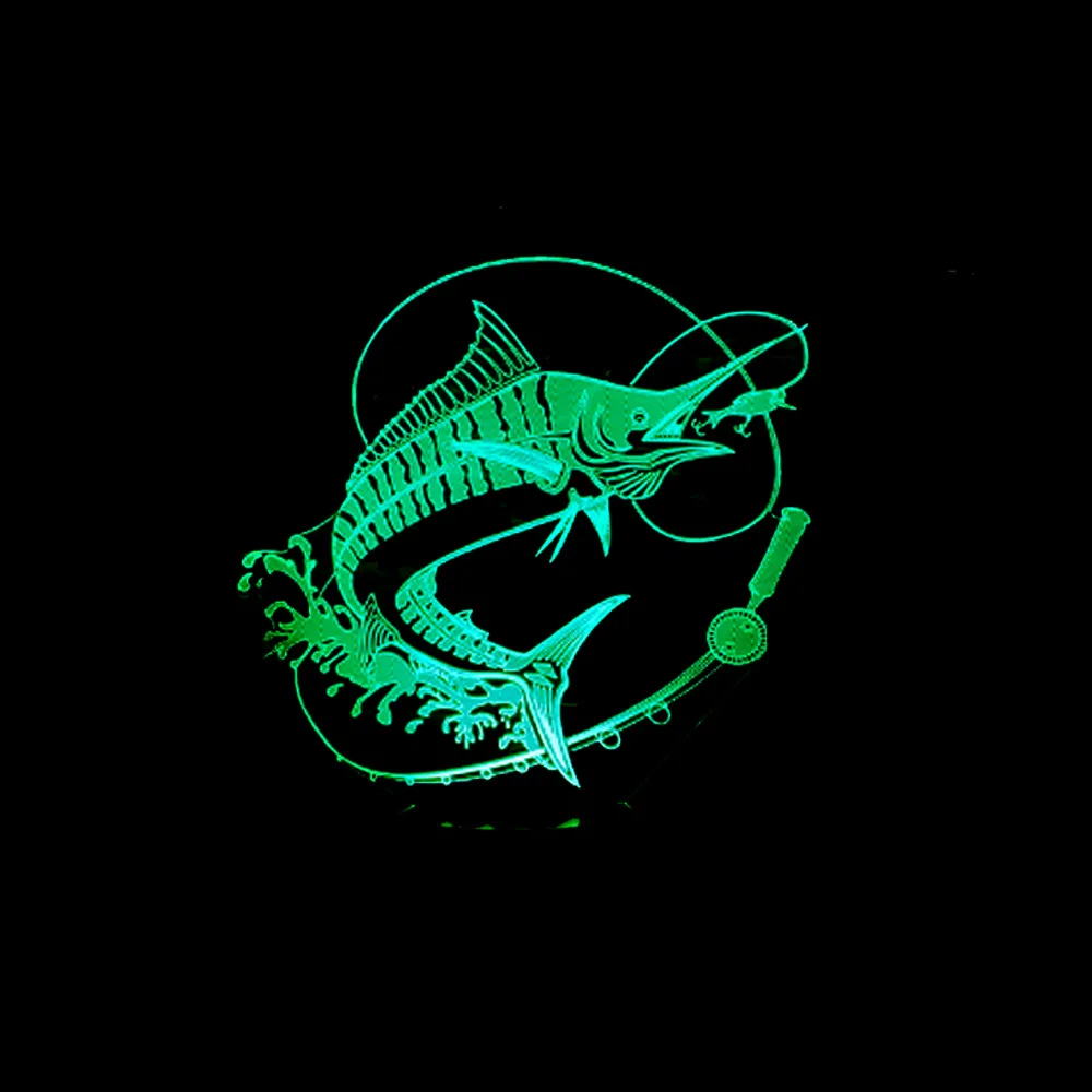 

New Fishing Carp 3d NightlightRemote Control Touch Switch 3d Light Fixtures Luminaria De Mesa Led Night Light