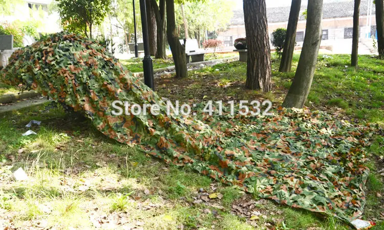 A forest camouflage 7 м* 2 м охотничья Военная камуфляжная сетка лесная армейская тренировочная камуфляжная сетка автомобильные чехлы тенты для кемпинга солнечные укрытия украшения - Цвет: A forest camouflage