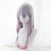 eromanga sensei sagiri izumi cosplay wigs silver mixed pink heat resistant synthetic hair perucas cosplay wig with bowknot
