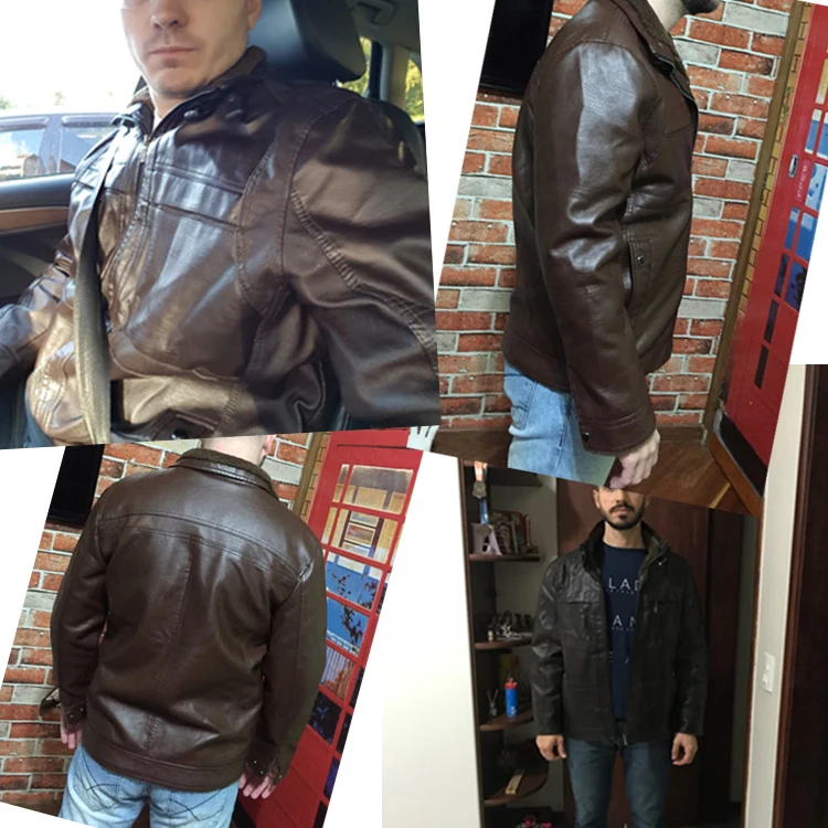 Зимняя кожаная куртка, мужские пальто, 5XL, брендовая Высококачественная флисовая верхняя одежда из искусственной кожи, мужская деловая брендовая куртка из искусственного меха CF301