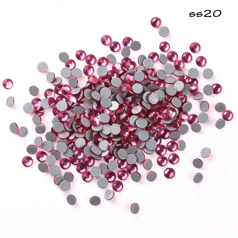Round Shape Crystals top quality Hotfix Rhinestones SS30(6.4-6.6mm) Rose Color 288pcs Glass Stones For Dressing | Дом и сад