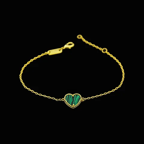 Новинка 2017, лидер продаж, высококачественный модный женский браслет золотого цвета в форме сердца, праздничный браслет, четыре цвета s