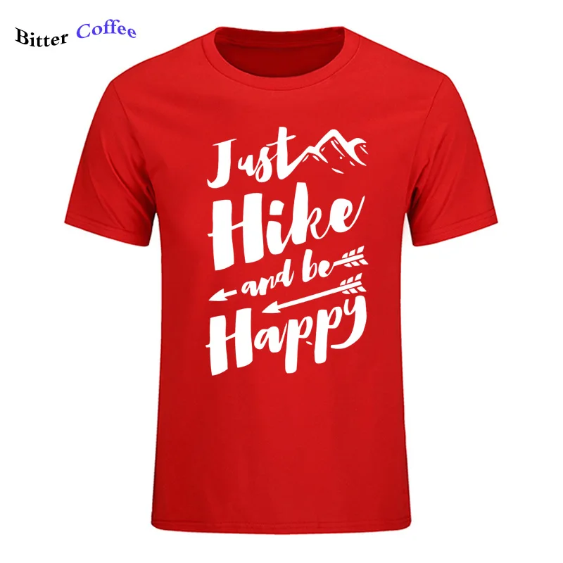 Summer Hot Sale New Short Sleeve T-shirts Men Funny Hike Moutain Happy T Shirt For Male Graphic Print Homme Tee Big Size | Мужская
