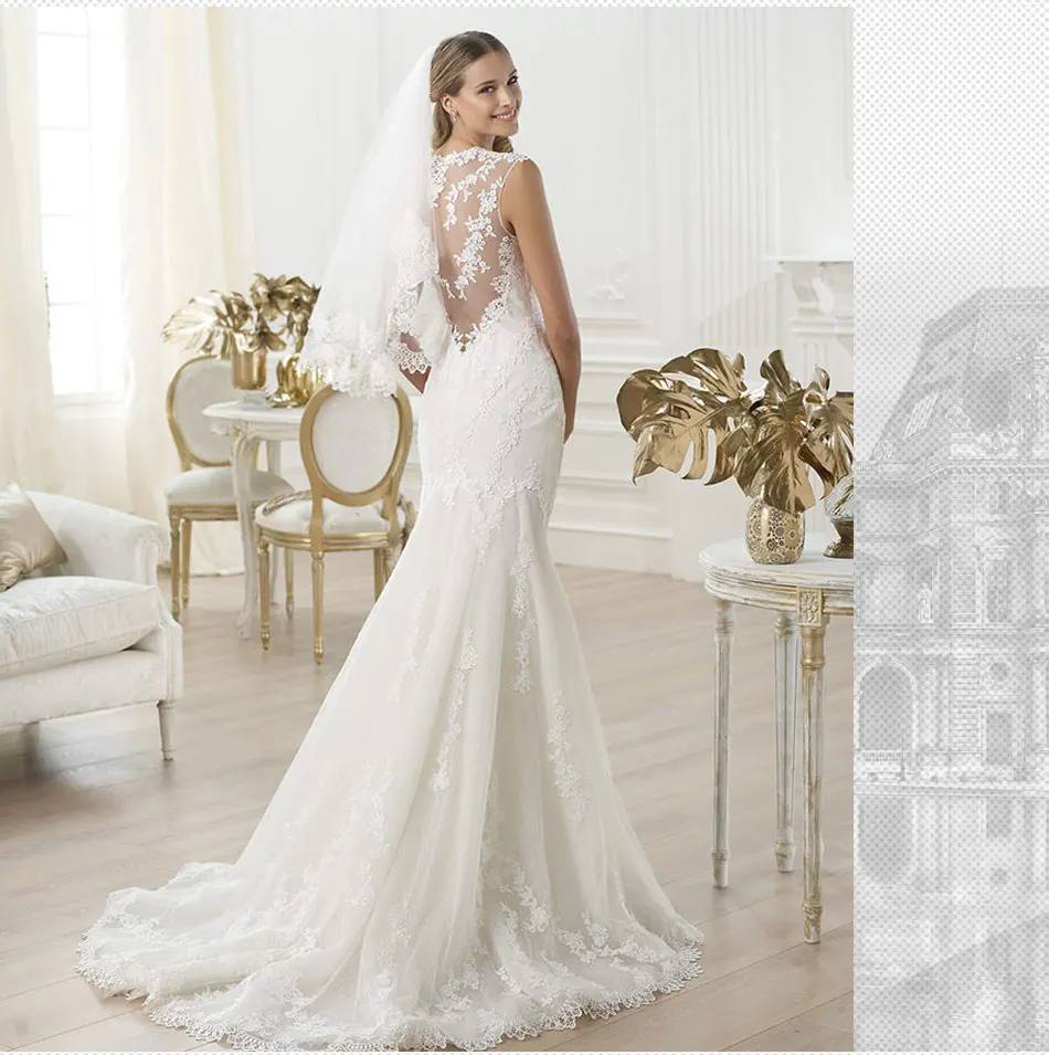 Vestido de noiva пикантное свадебное платье Кружевное белое для брак Невеста платья vestido
