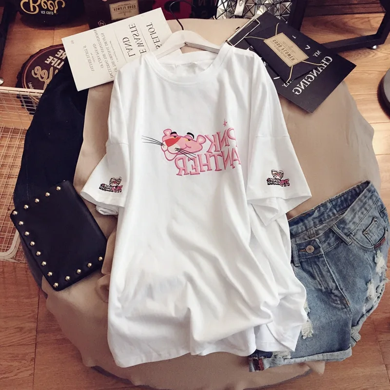 Женские свободные пуловеры с коротким рукавом топ новинка 2019 летний средней