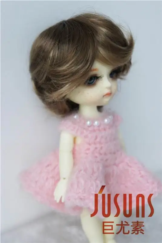 JD075 1/8 Модные Синтетические мохер BJD парики для кукол Размер 5-6 дюймов модные короткие кукольные волосы высокое качество Аксессуары для кукол