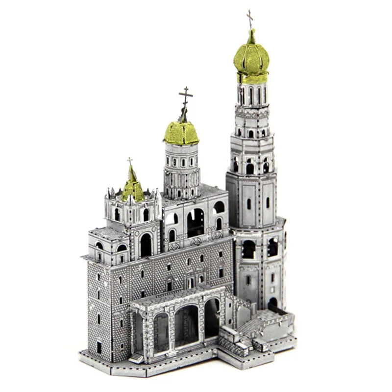 3D DIY металлическая головоломка Ivan Great Bell Tower лазерная резка пазлы лучшие подарки