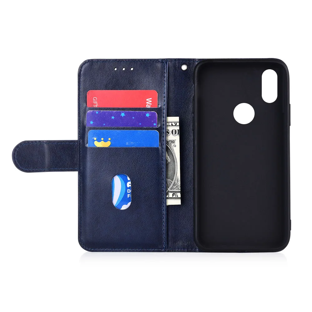 Кожаный чехол-кошелек на молнии для huawei Honor 8X8X6,5 ''JSN-L21 L22 L23 L42 Fundas мягкая задняя крышка из ТПУ держатель для карт флип-чехол