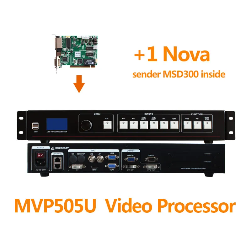 Бесшовный переключатель led usb видео процессор наружная светодиодная стена mvp505u со
