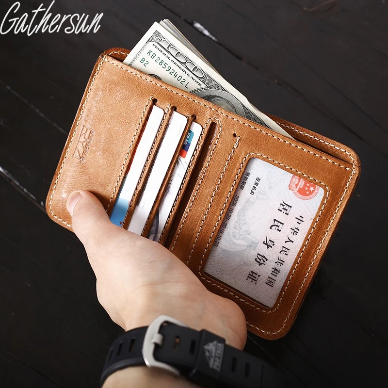 Кожаный маленький кошелек оригинальный дизайн кожаный Ретро Держатель для карт